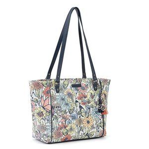 Flowers and Butterflies Women's Metro Tote Bag Imported Canvas